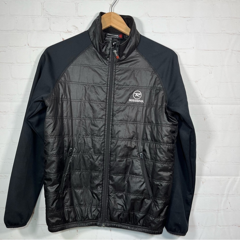 Rossignol Quilted Light Puffer Jacket Womens Size 14 Black Lightweight